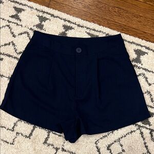 SHEIN High Waist Navy Shorts